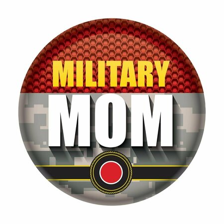 GOLDENGIFTS 2 in. Military Mom Button GO3335904
